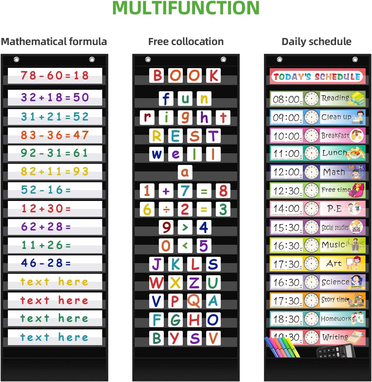 REGELETO X-Large Visual Schedule Chart for Students Chore with 92 Pieces Behavior Cards, Visual Behavioral Routine Chart for Students, Daily Schedule Board Learning Planners for Home School (X-Large)