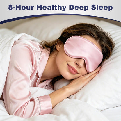 5P Silk Sleep Mask, 5-Color Eye Mask for Sleep with Adjustable Strap