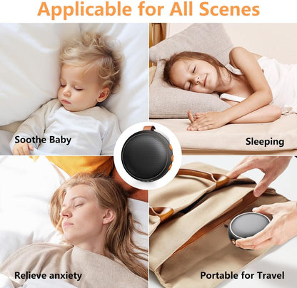 Portable Sound Machine Baby White Noise Machine Travel Noise Machine with 30 Soothing Sounds for Newborn Kids Adults Battery Sleep Brown Noise Masker 4 Timers Memory Function for Travel Home Office