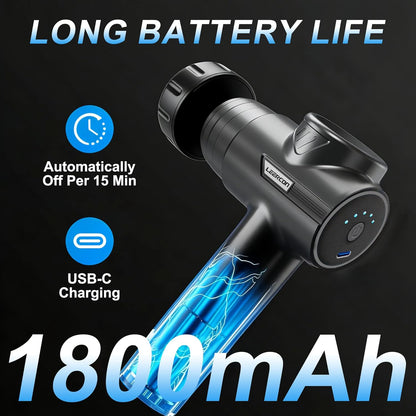 Massage Gun Deep Tissue, Silent Motor and Portable Massage Gun with 4 Interchangeable Heads for Deep Muscle Relief and Relaxation, Relax Gift