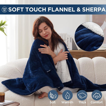 Westinghouse Heated Throw Blanket, 50"x60", Charcoal, ETL Certified