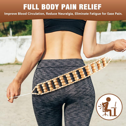 KintKita Wood Therapy Massage Tools, 4 in 1 Lymphatic Drainage Massager Body Sculpting Tools, Professional Maderoterapia Kit Cellulite Massager for Body Contouring,Relief Muscle
