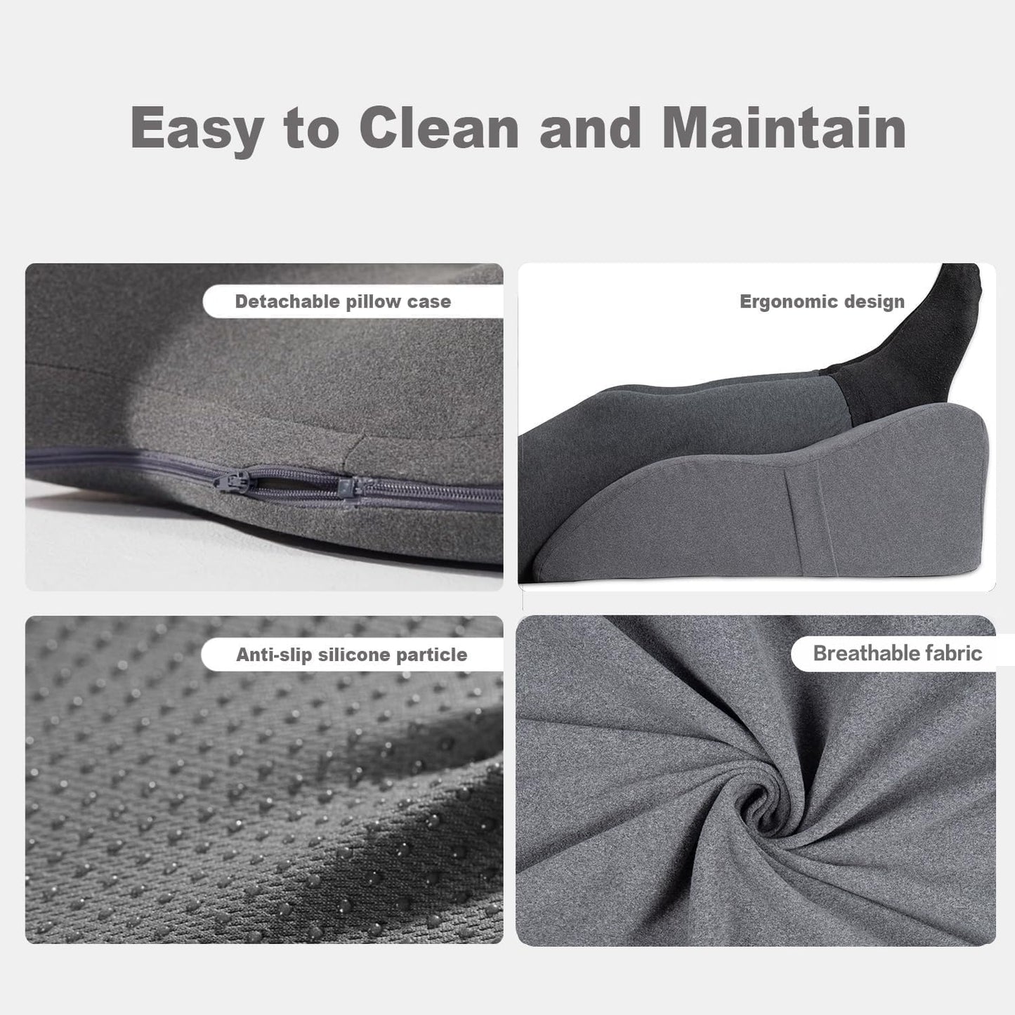 itcozy Leg Elevation Pillow with Soft Memory Foam, Wedge Pillow for Reading, Rest, Surgery, Relieves Back, Swelling, Hip, Knee Pain and Improves Blood Circulation