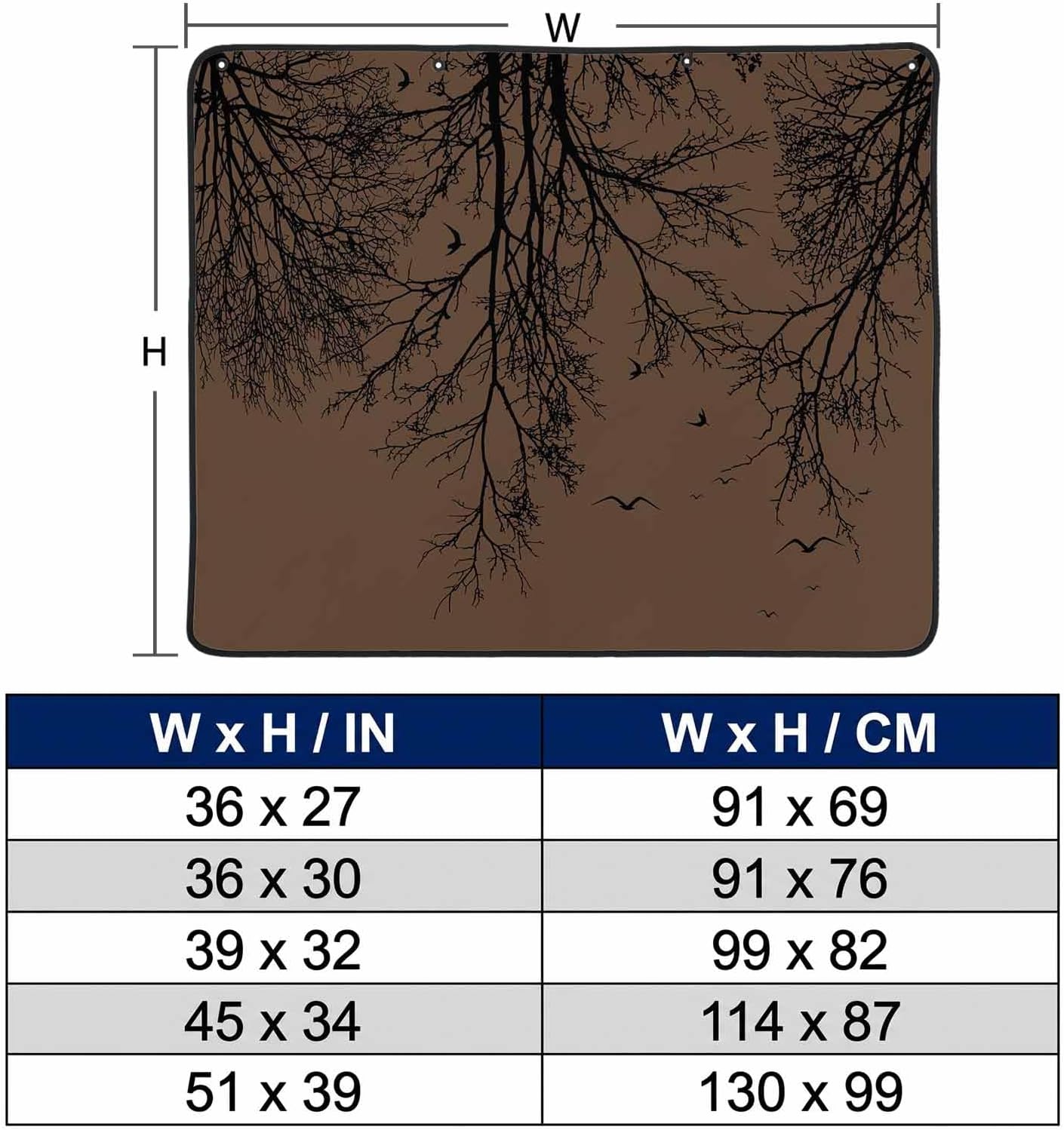 Magnetic Fireplace Cover Tree Branches Bird Fireplace Screen Decorative Brown Black Twigs Deadwood Insulation Fireplace Blocker Save Energy Fireplace Draft Stopper Covers for Living Room 45x34 Inch