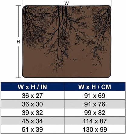 Magnetic Fireplace Cover Tree Branches Bird Fireplace Screen Decorative Brown Black Twigs Deadwood Insulation Fireplace Blocker Save Energy Fireplace Draft Stopper Covers for Living Room 45x34 Inch