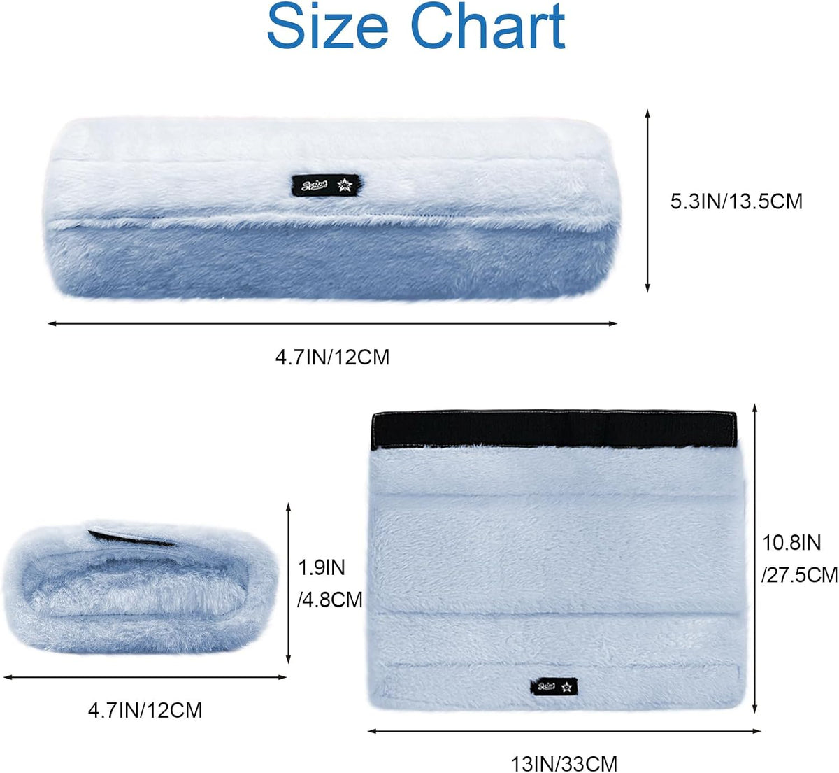 SPRING SEAON Wheelchair Armrest Pads Covers Fuzzy Desk Chair Arm Pads Soft