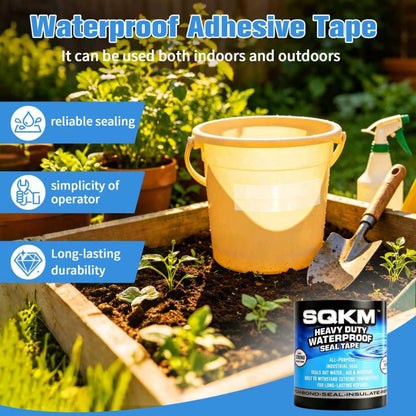 Waterproof Tape, Clear Thick Flexible Rubberized, Strong Adhesive Underwater Seal, Weather Resistant Leak Repair Tape - 3.94 in x 9.8 ft (1 Pack) for Indoor Outdoor Home RV Roof Plumbing Pool