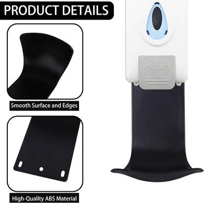 Soap Dispenser Wall Mount Drip Tray, 2Pcs Black Plastic Wall Mount Soap Dispenser Detergent Drip Tray Catcher Prevent Dripping and Spraying