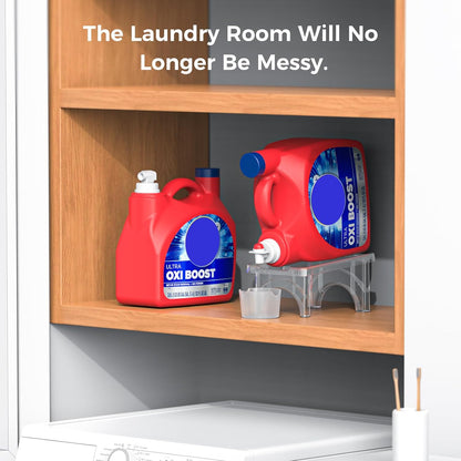 ZHANDEYUA Liquid Laundry Holder, Stand for Laundry Room Organization and Storage, laundry detergent dispenser (Clear) (1Pack)