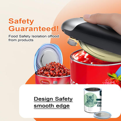 NOTUSIUY Rechargeable Auto Electric Can Opener, Hands-Free Smooth Edge, One-Touch Safe Opener for Seniors, Ideal Kitchen Gift
