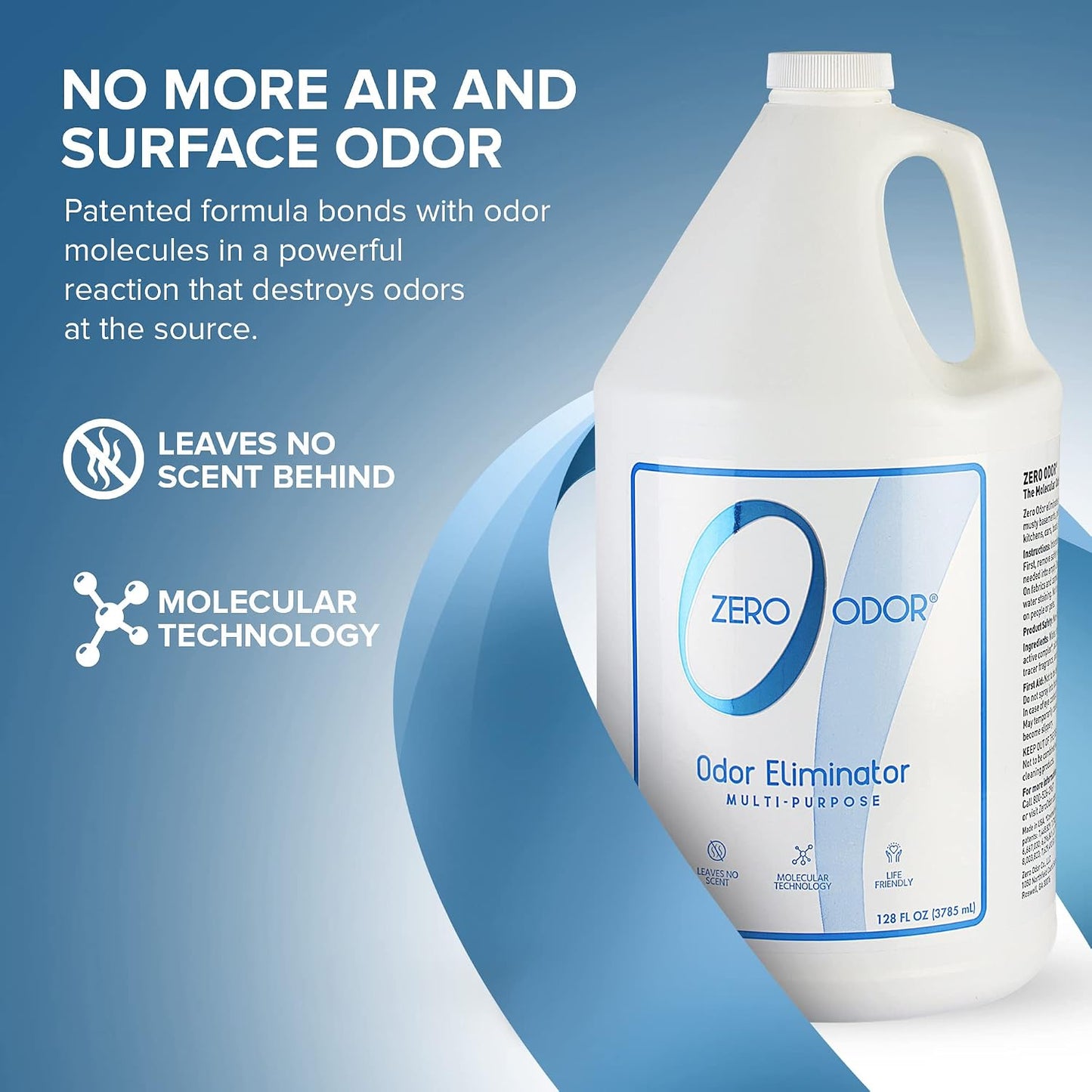 Zero Odor Multi-Purpose Odor Eliminator, Fabric & Room Deodorizer, 16 oz | Odor Eliminator Spray for Closet, Bathroom, Basement, Trash & Upholstery, Air and Surface use