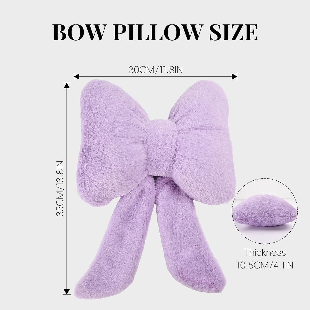 2 Pack Bow Car Headrest Pillows Plush Car Neck Pillows for Travel Driving Office Chair Head Support Cushions, Also Cute Car Decor Accessories (Black)