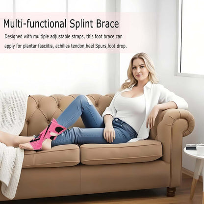 2026 Upgrade Plantar Fasciitis Night Splint for Men Women, Adjustable Achilles Tendonitis Brace Relief Foot Drop Brace for Sleeping, Heel Spur Calf Stretcher Dorsal Support Boot