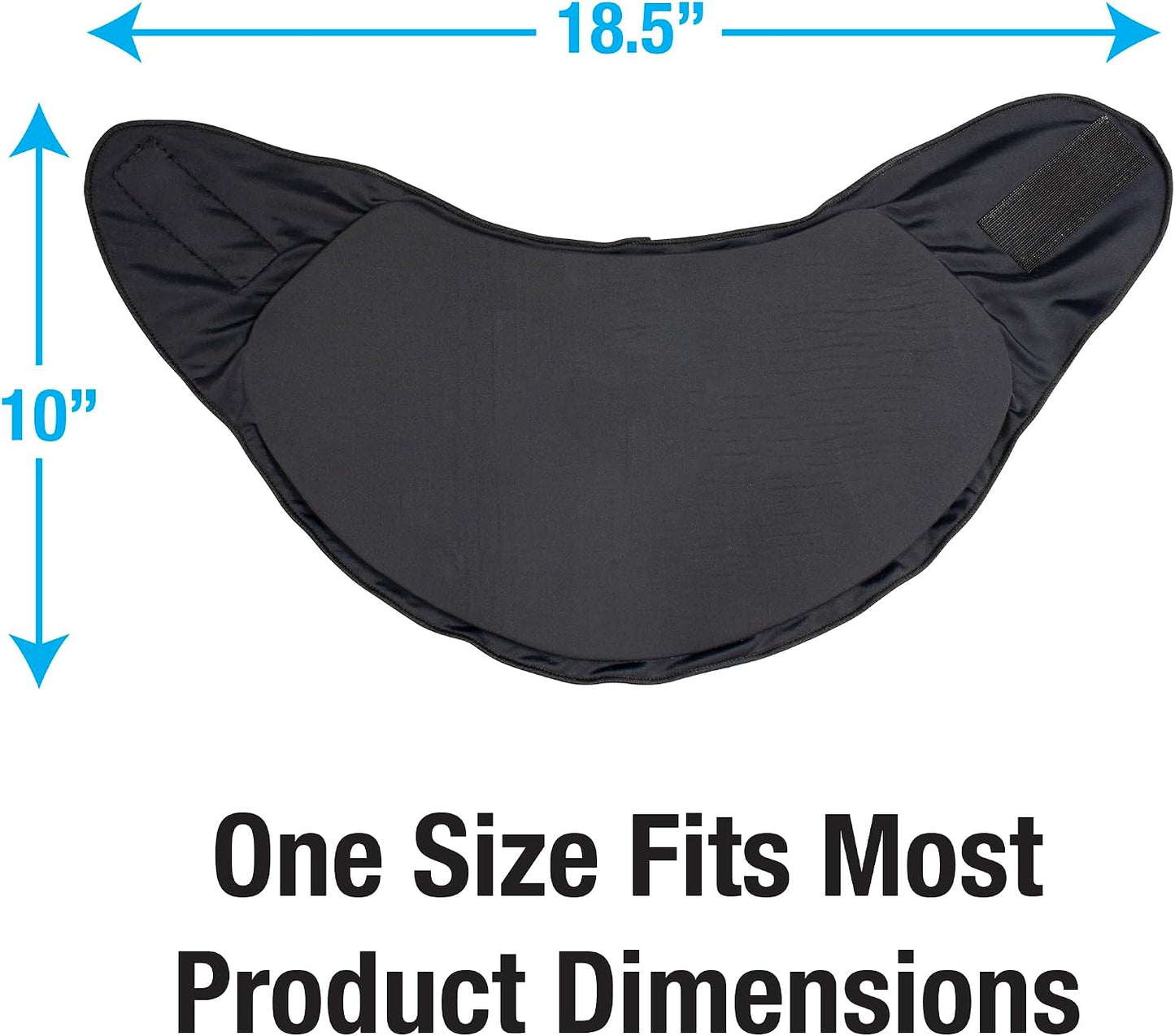 Eurow Luxe Hot & Cold Therapy Gel Neck Wrap, Adjustable One-Size for Neck, Shoulder, Back Pain Relief, Reusable, Contoured, Portable & Weighted for Comfort, Black
