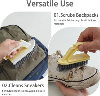 Heavy-Duty Scrub Brush & 2-in-1 Grout Cleaner Brush-2pcs | Scrub Brushes for Cleaning Tile, Floor, Bathtub, Carpet, Sink. Ideal for Kitchen, Bathroom, Shower