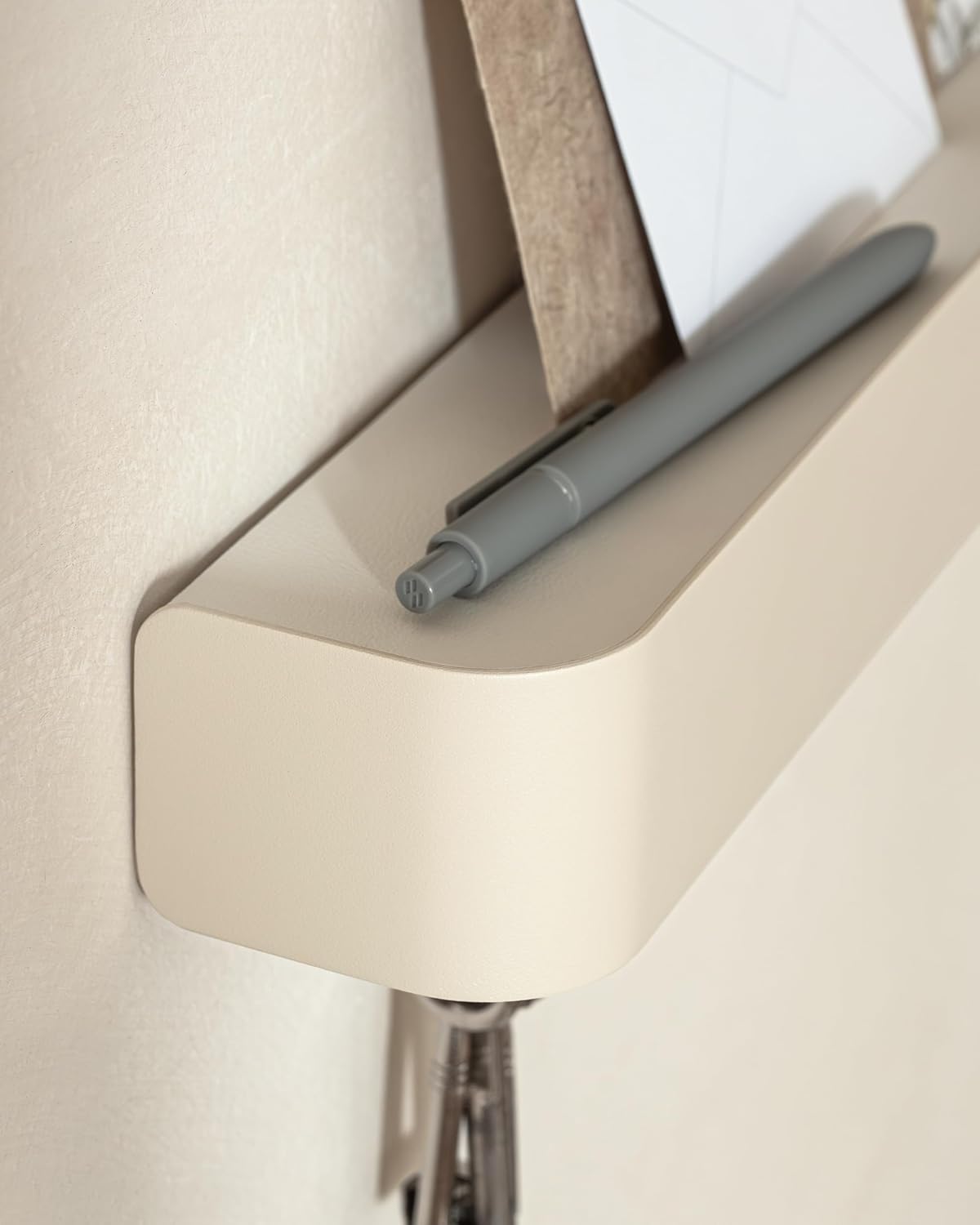 Kazai. Key Holder for Wall 'Tone' | Minimalist Key Hooks Design from Berlin | Modern Key Hanger with Metal Shelf | Key Hook Wall Mounted as Hallway Furniture | Black