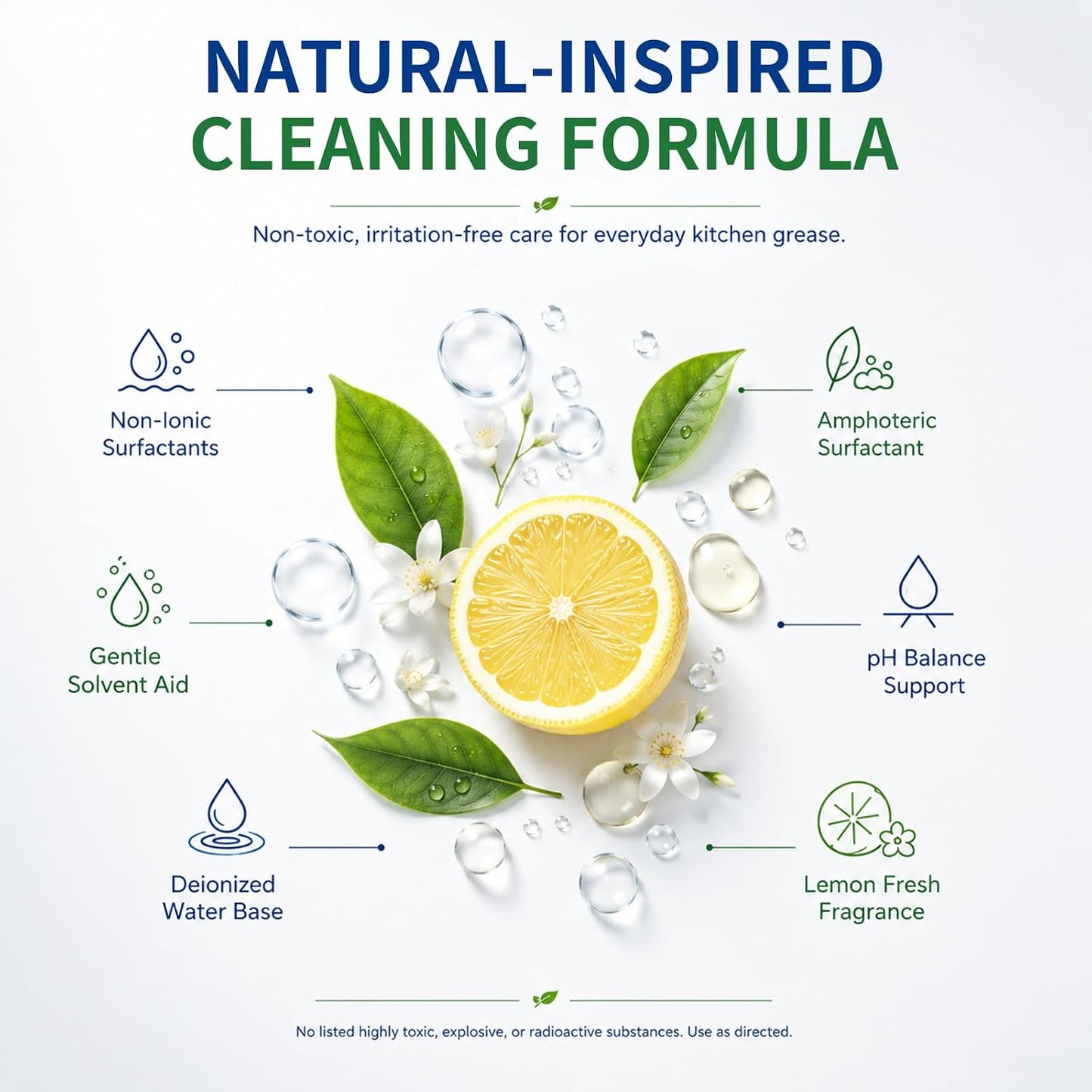 Kitchen All Purpose Cleaner and Degreaser, Oven and Stove Top Cleaner | Greasekiller Spray, 12.5oz for Kitchen Cleaner, Oil Stain Remover for Countertops, Ovens, Appliances, BBQ, Lemon,Ready to Use