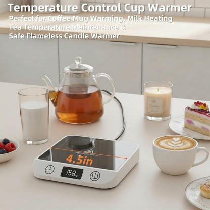 Coffee Mug Warmer & Candle Warmer 2-in-1, 46W Smart Cup Warmer for Desk | 6 Temperature Settings, 12-Hr Timer & 4-Hr Auto Shut-Off, Gift for Coffee Lovers, Home Office & Desk Warmer