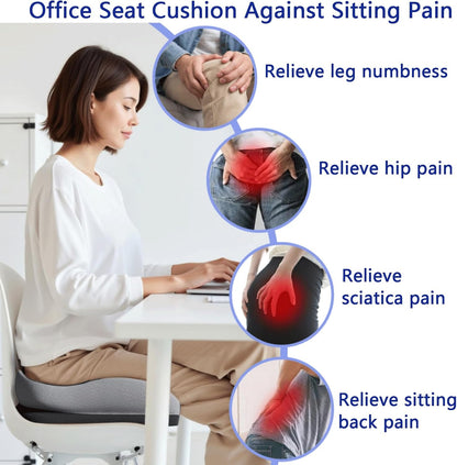 Memory Foam Ergonomic Seat Cushion for Office Chairs Pain Relief