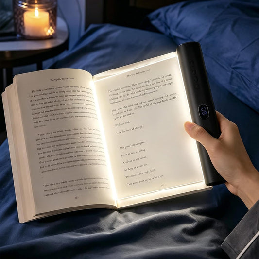 LED Book Light and Night Light 2 in 1, 3 Color Temperatures & Stepless Dimming, USB Rechargeable Reading Light with Timer for Night Reading, Bookish Gifts for Book Lovers