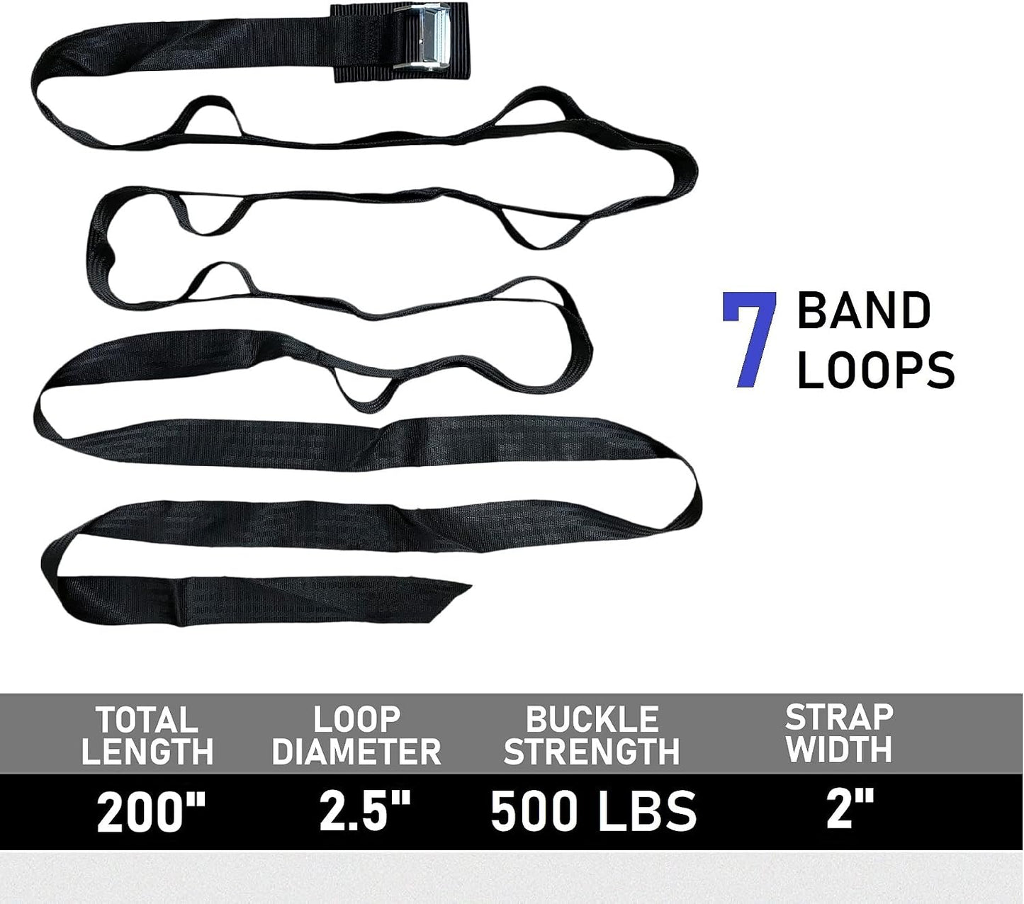 Anchor Strap for Resistance Band Exercises, Heavy Duty Door Gym Band,Full Body Multi-Point Home Gym, Portable Workout Equipment, Easy to Instal, No Hardware Necessary