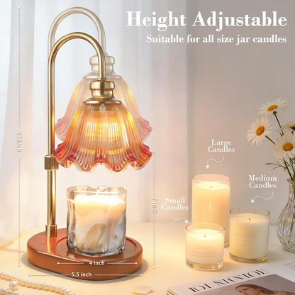 Candle Warmer Lamp with Timer, Christmas Decorations Indoor, Birthday Gifts for Women Mom, Warming Gifts for Office, Dorm, Apartment & New Home Decor
