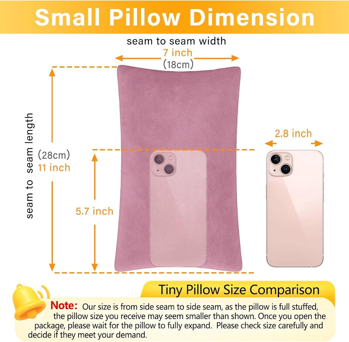 1 MIDDLE ONE 2 Pack Small Pillow, Memory Foam Mini Pillow 11 X 7 Inches for Travel, Sleeping, Nap and Neck, Knee, Lumbar Support, Tiny Cushion for Pet, Dogs (Grey)
