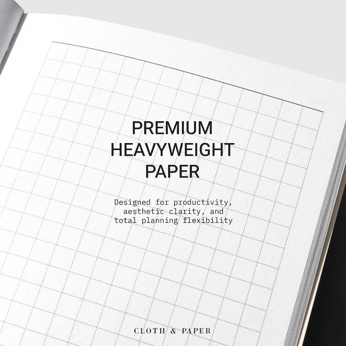 Cloth & Paper Travel Notebook | Daily Wellness Planner – Smoked Salt | Pocket Plus Wellness Planner 3.2" x 6" | Habit Tracker & Self Care Journal for Goals, Gratitude & Reflection – Soft Touch Cover