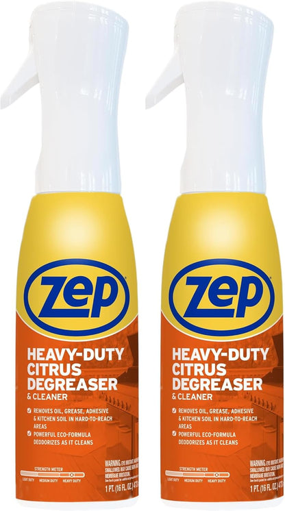 Zep Heavy Duty Citrus Degreaser and Cleaner Mist -16 fl oz ZUCIT20 - Removes Oil, Grease, Adhesive & Kitchen Soil, In Hard-To-Reach Areas
