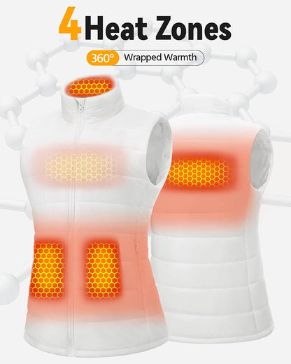 Wulcea Graphene Heated Vest For Women 7.4V Fast Charge Large Capacity Battery