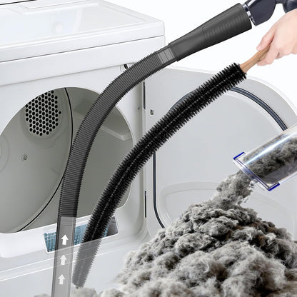 Sealegend 2 PCS Dryer Vent Cleaner Kit, Dryer Lint Vacuum Attachment&Brush | Blue Dryer Vent Vacuum Hose Dryer Lint Remover Brush for Dryer and Washer,Deep Traps Cleaning Tool Fits Most Vacuums