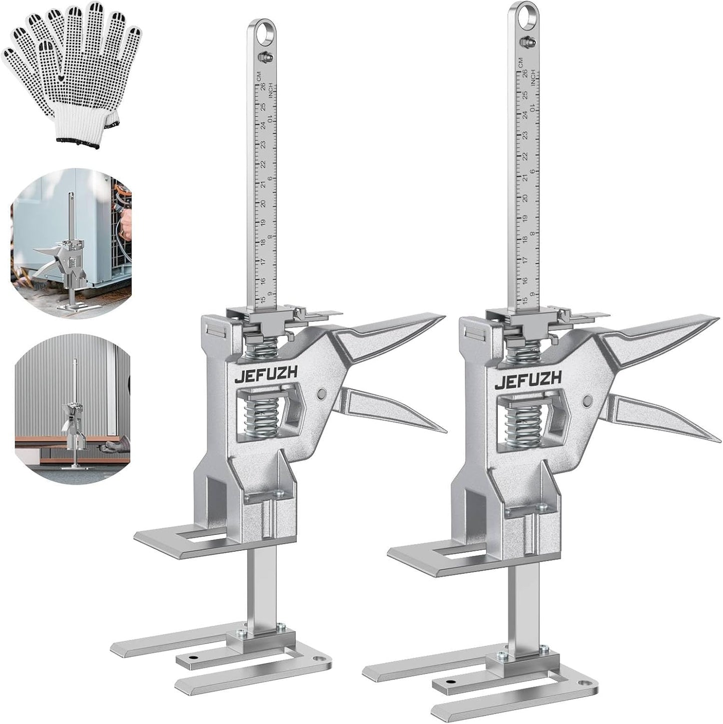 Labor Saving Arm Jack 2 Pack, Load-Bearing 440 lb Multi-Function Height Adjustment Lifting Device, Hand Furniture Lifter Tool, Furniture Jack for Lifting Door Furniture, Wall Tile Positioning