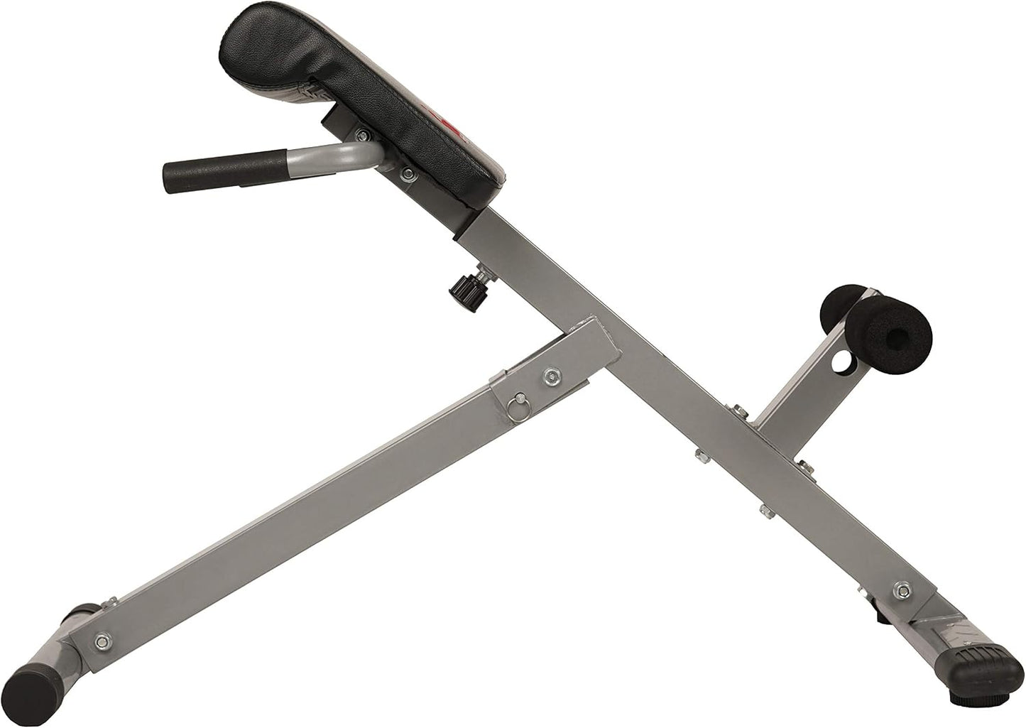 Sunny Health & Fitness Multi-Function Roman Chair | Adjustable Height, Folds Flat for Storage, Built in Dip Station, Targets Back, Abs & Core, Crunches & Back Extensions