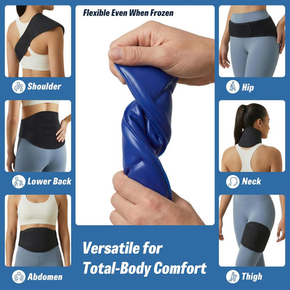 Ice Pack for Back Pain Relief with Extension Band