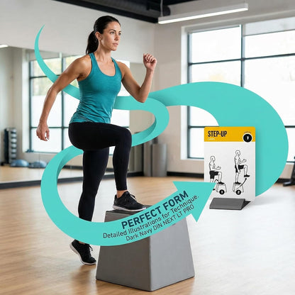 Bodyweight & Dumbbell Workout Cards - 100 Large 5"x3.5" Exercise Cards with 24 Strength Moves, Home & Gym Fitness Cards for Men & Women, Beginner Fitness Guide