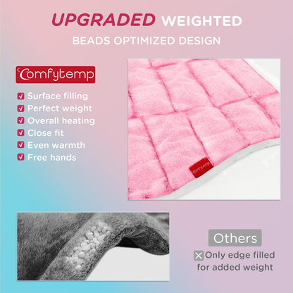 Comfytemp Heating Pad for Neck Shoulders Back, 2.6 Ib Weighted Heating Pad