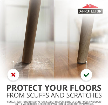 X-PROTECTOR Non Slip Furniture Pads – 12 Premium Furniture Grippers 3"! | Best Self Adhesive Rubber Feet Furniture Feet – Ideal Non Skid Furniture Pad Floor Protectors – Keep Furniture in Place!