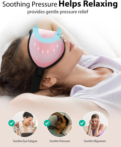 MABAO Weighted Sleep Mask, 100% Blackout Blindfold for Sleeping, Black