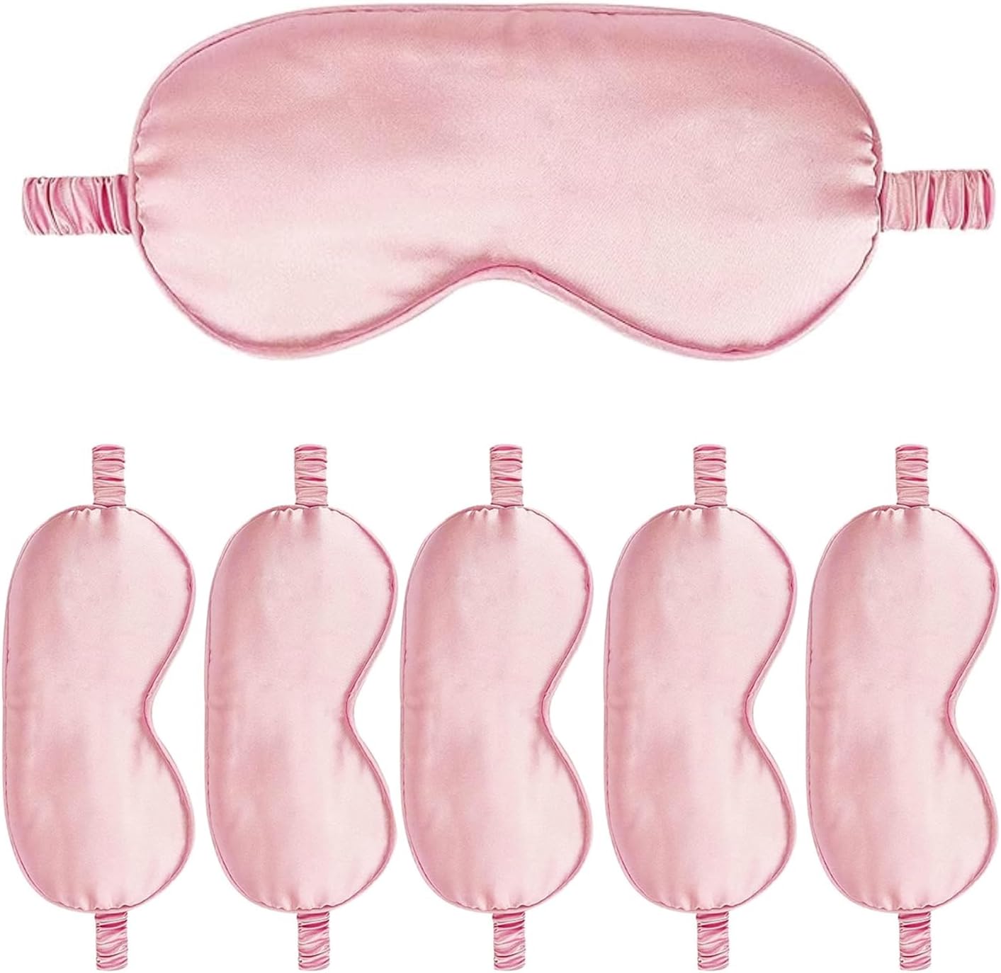6PACK Silk Sleep Mask Satin Eye Masks Blackout Silky Eyeshade Cover Soft Blindfold Eyeshades for Women Sleeping Travel Gift