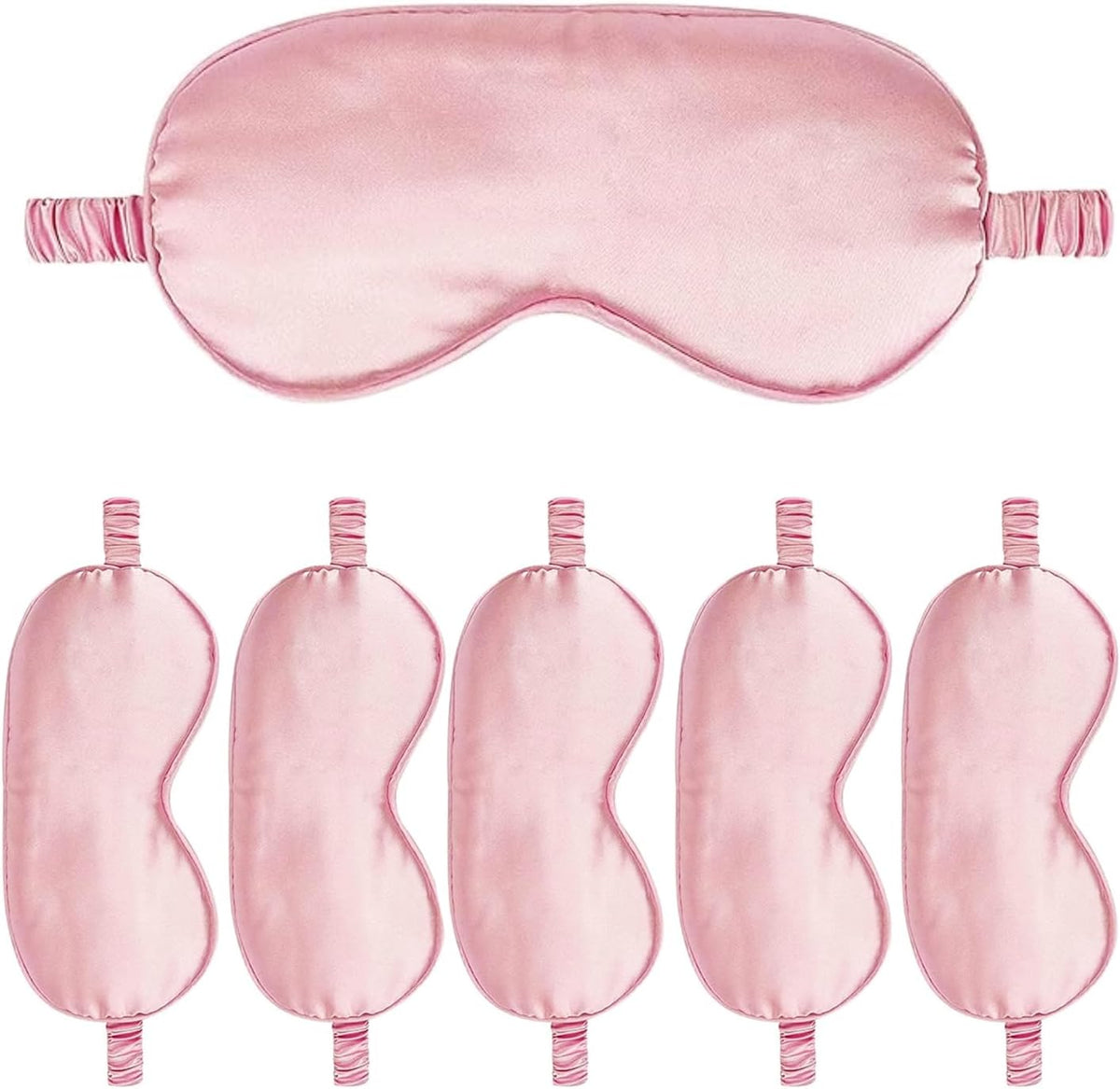 6PACK Silk Sleep Mask Satin Eye Masks Blackout Silky Eyeshade Cover Soft Blindfold Eyeshades for Women Sleeping Travel Gift