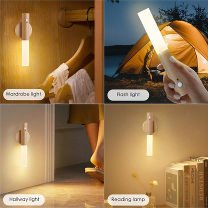 Montford Wall Sconces Set of Two Battery Operated, Motion Sensor Night Light Magnetic Wall Light Rechargeable, Peel and Stick Lights for Hallway
