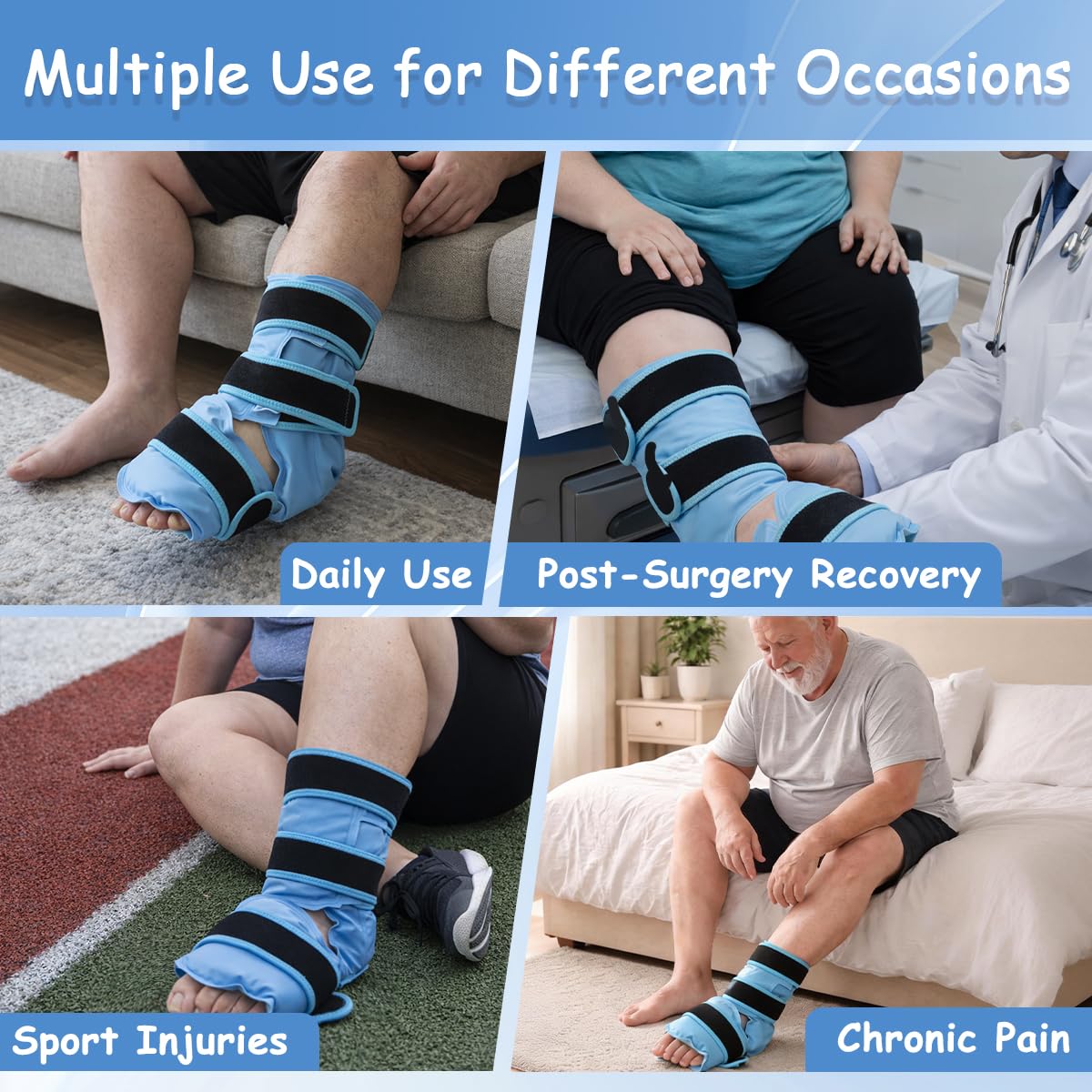 King Mills Ice Ankle Wrap, Plantar Fasciitis Ice Pack, Foot & Heel Relief