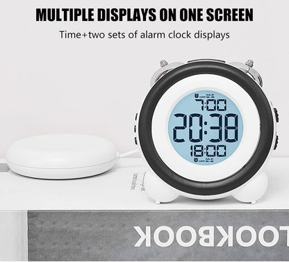 Vibrating Alarm Clock for Heavy Sleepers, Loud Alarm Clocks with Multiple Alarms Customizable Setting, Digital Alarm Clocks for Bedrooms, Extreme Bed Shaker Alarm Clock for Deeply Sleeper ﻿