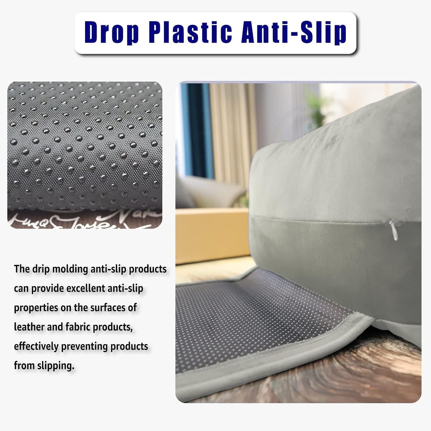 Adjustable Headrest Pillow for Recliners and Armchairs - Non-Slip Velvet Cushion for Neck Support and Pain Relief (Gray)