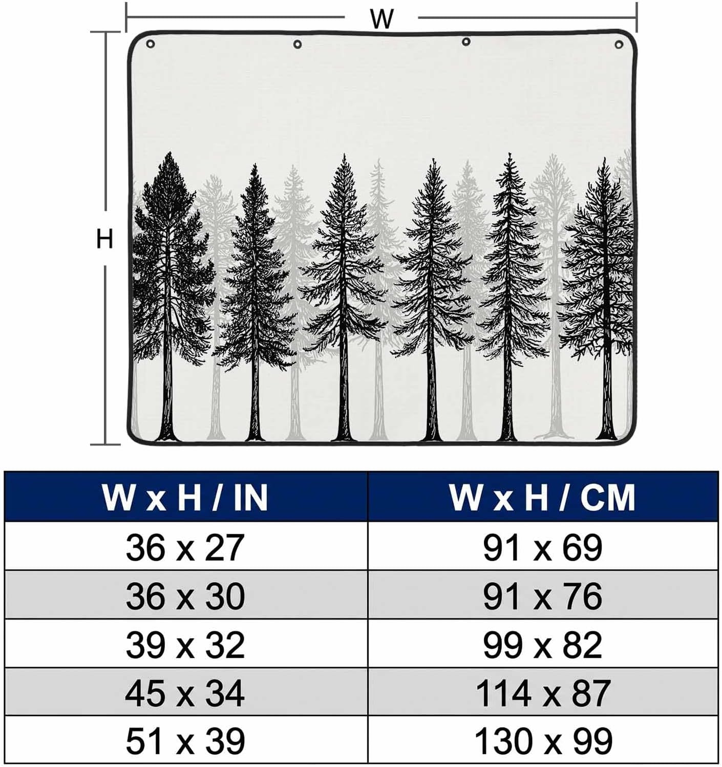 Magnetic Fireplace Cover Oak Tree Forest Fireplace Screen Decorative Black Deep Roots Branches Insulation Fireplace Blocker Blanket Save Energy Fireplace Draft Stopper Covers for Living Room 36x30