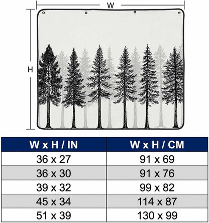 Magnetic Fireplace Cover Oak Tree Forest Fireplace Screen Decorative Black Deep Roots Branches Insulation Fireplace Blocker Blanket Save Energy Fireplace Draft Stopper Covers for Living Room 36x30