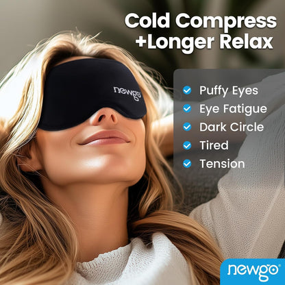 NEWGO 3D Cooling Eye Mask, Weighted Eye Mask for Sleeping, Black