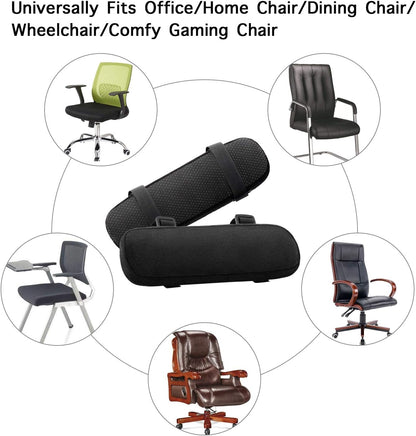 MOSISO Chair Armrest Pads, Home/Office Chair Arm Rest Covers, Black