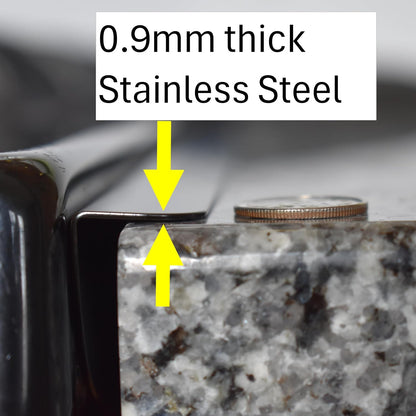 TrueGem Stove Gap Covers, 23.4", Black | Stainless Steel