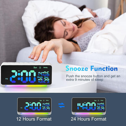 120db Super Loud Alarm Clock for Heavy Sleepers, Bluetooth Connection